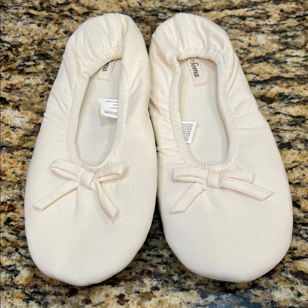 Soma Soft Cream Ballet Flats for Women